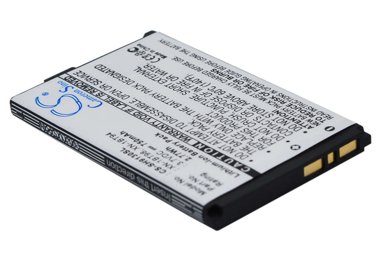 3.7V, Li-ion, 750mAh, SmartPhone battery fits Sharp, Sh18, 923sh, Cwx-t923sh, 2.78Wh Mobile, SmartPhone Cameron Sino Technology Limited (Suspended)