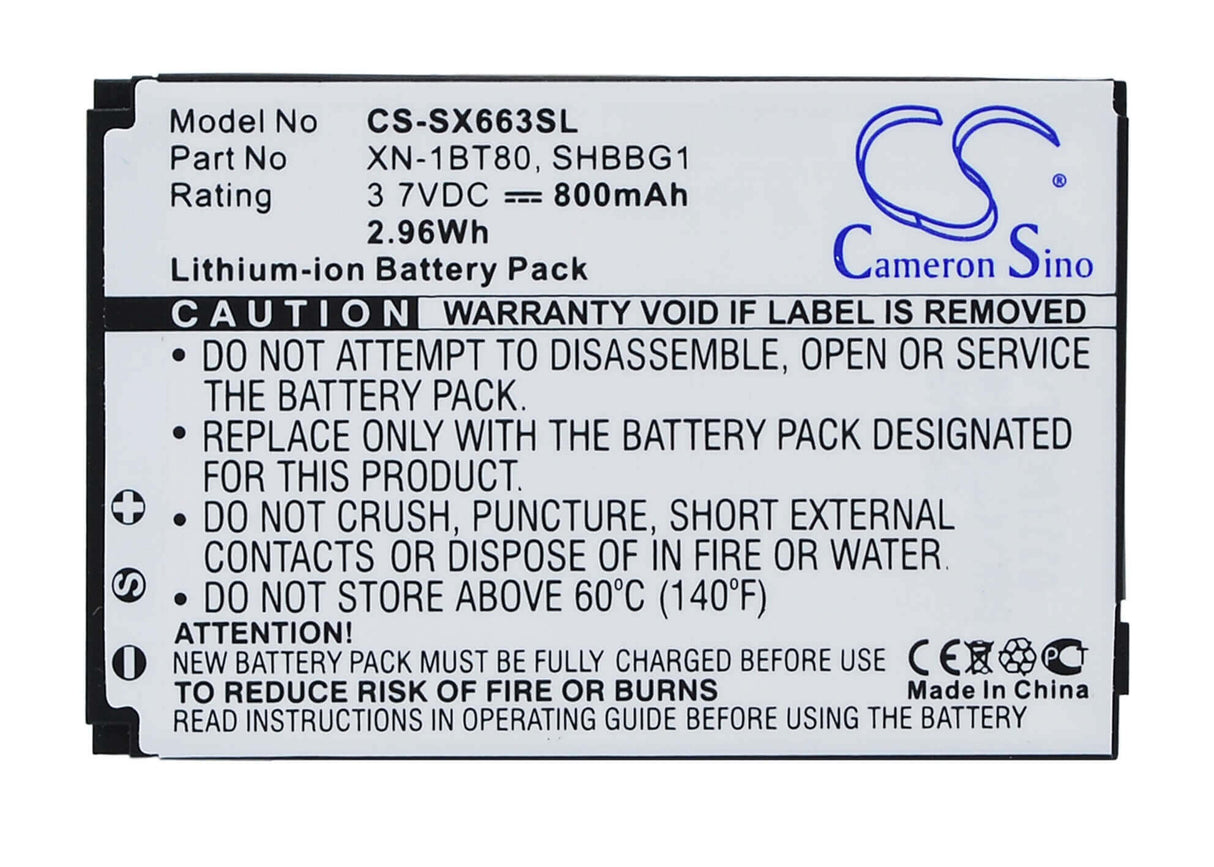 3.7V, Li-ion, 800mAh, SmartPhone battery fits Softbank, P15, 816sh, 920sh, 2.96Wh Mobile, SmartPhone Cameron Sino Technology Limited (Suspended)