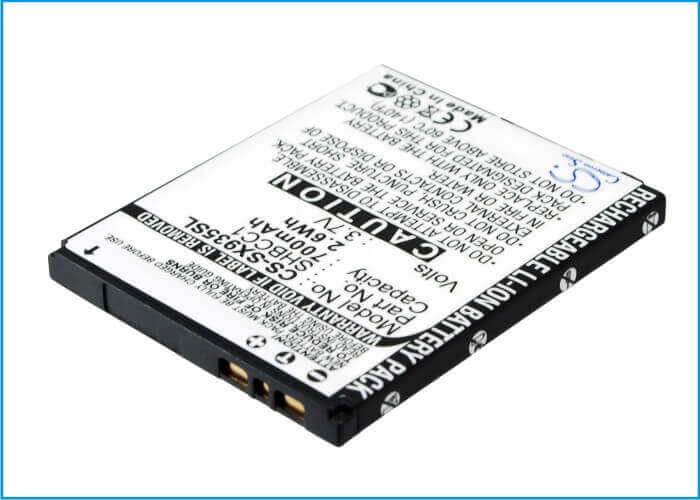 3.7V, Li-ion, 700mAh, SmartPhone battery fits Sharp, Shbcc1, 831sh, 831shs, 2.59Wh Mobile, SmartPhone Cameron Sino Technology Limited (Smartphone)