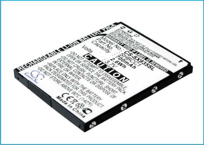 3.7V, Li-ion, 700mAh, SmartPhone battery fits Sharp, Shbcc1, 831sh, 831shs, 2.59Wh Mobile, SmartPhone Cameron Sino Technology Limited (Smartphone)