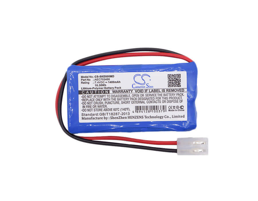 7.4V, Li-Polymer, 1400mAh, Medical battery fits Shenke, Aec703466, Sk500i, Sk-500i Infusion Pump, 10.36Wh Medical Cameron Sino Technology Limited (Medical)
