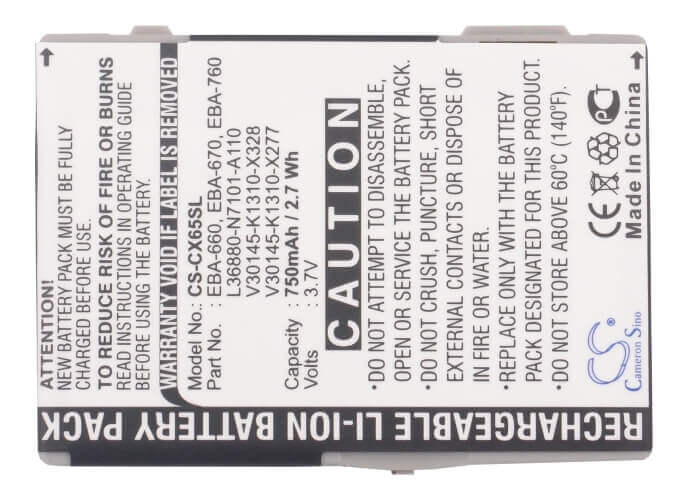 3.7V, Li-ion, 750mAh, SmartPhone battery fits Siemens, Benq-siemens, Eba-660, M81, 2.78Wh Mobile, SmartPhone Cameron Sino Technology Limited (Smartphone)
