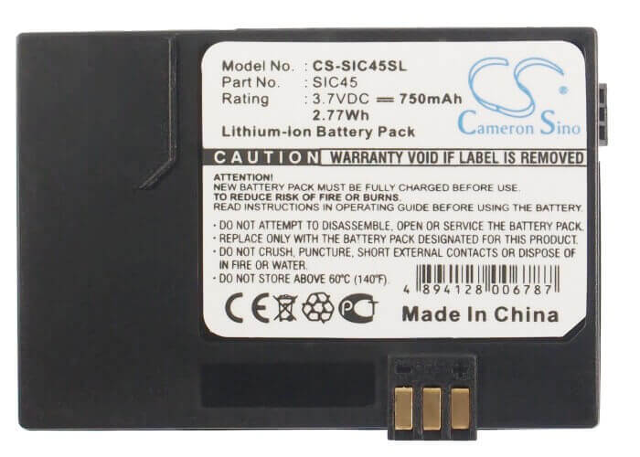 Battery For Siemens C45, C50, 2118 3.7v, 750mah - 2.78wh Batteries for Electronics Cameron Sino Technology Limited (Suspended)