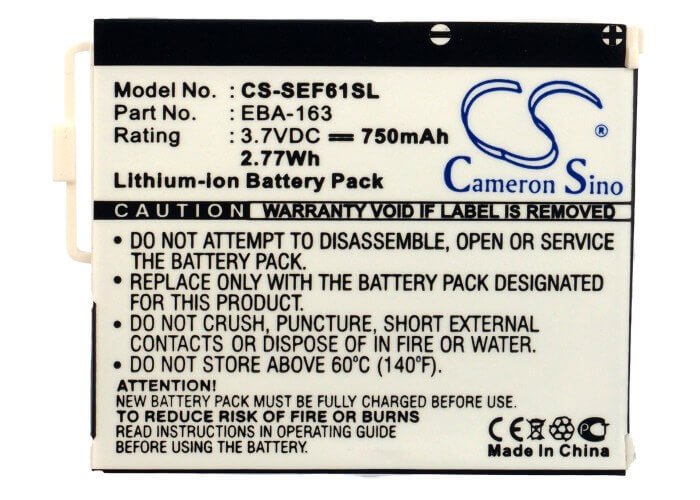 Battery For Siemens Cf61, Ef61 3.7v, 750mah - 2.78wh Batteries for Electronics Cameron Sino Technology Limited (Suspended)