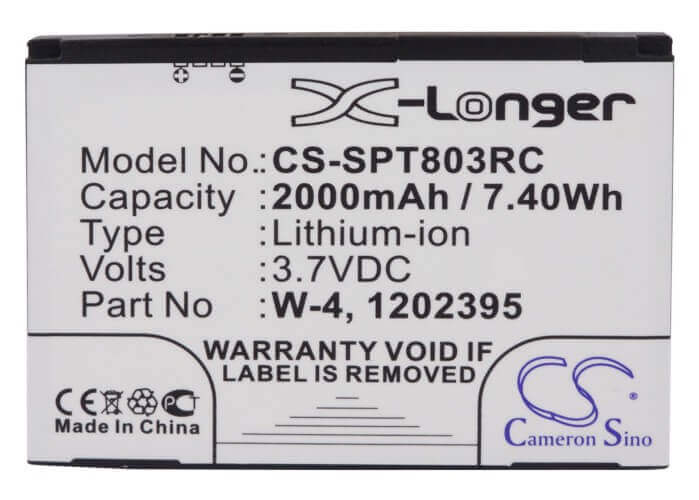3.7V, Li-ion, 2000mAh, Hotspot battery fits Sprint, Sierra Wireless, 1202395, 803s 4g Lte, Aircard 803s, 7.40Wh Hotspot Cameron Sino Technology Limited