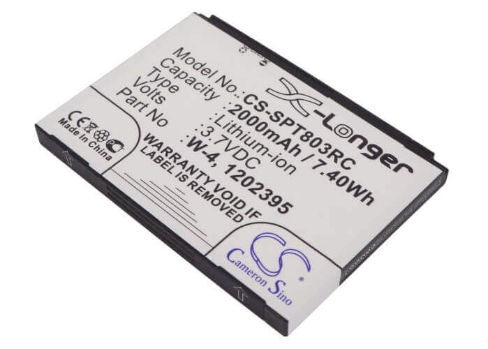 3.7V, Li-ion, 2000mAh, Hotspot battery fits Sprint, Sierra Wireless, 1202395, 803s 4g Lte, Aircard 803s, 7.40Wh Hotspot Cameron Sino Technology Limited