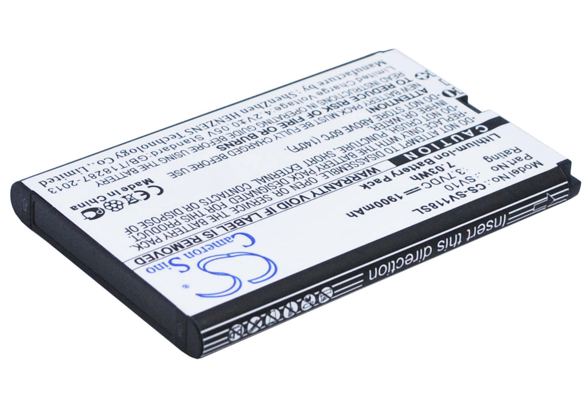 3.7V, Li-ion, 1900mAh, Equipment battery fits Sieval, Sv10, SV-118, 7.03Wh Equipment, Survey, Test Cameron Sino Technology Limited