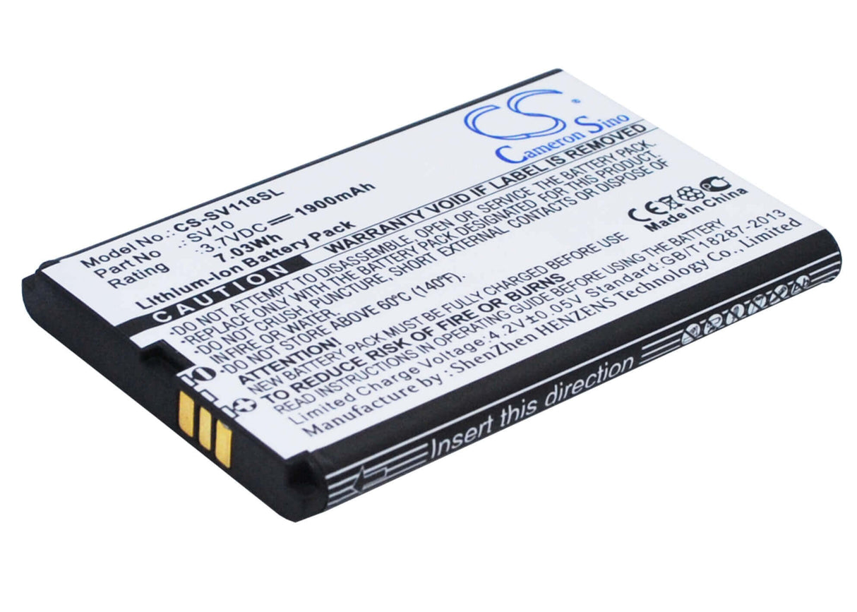 3.7V, Li-ion, 1900mAh, Equipment battery fits Sieval, Sv10, SV-118, 7.03Wh Equipment, Survey, Test Cameron Sino Technology Limited