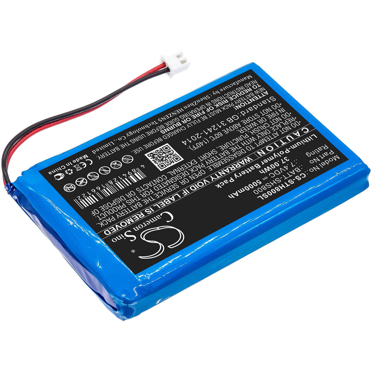 7,4V, Li-Polymère, 5000mAh, Batterie d'équipement compatible avec Siglent, Batt-shs800, SHS1000, Shs800, Équipement 37Wh, Enquête, Test Cameron Sino Technology Limited