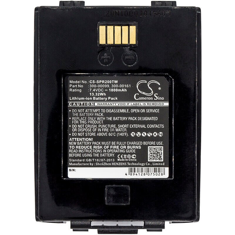 7.4V, Li-ion, 1800mAh, Two-Way Radio battery fits Sepura, Simoco-sepura, 300-00001, Src3300, Srg3500, 13.32Wh Two-Way Radio Cameron Sino Technology Limited