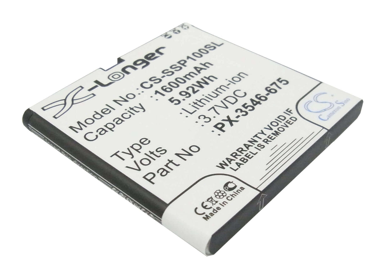 3.7V, Li-ion, 1600mAh, SmartPhone battery fits Simvalley, Px-3546, Sp-100, 5.92Wh Mobile, SmartPhone Cameron Sino Technology Limited (Smartphone)