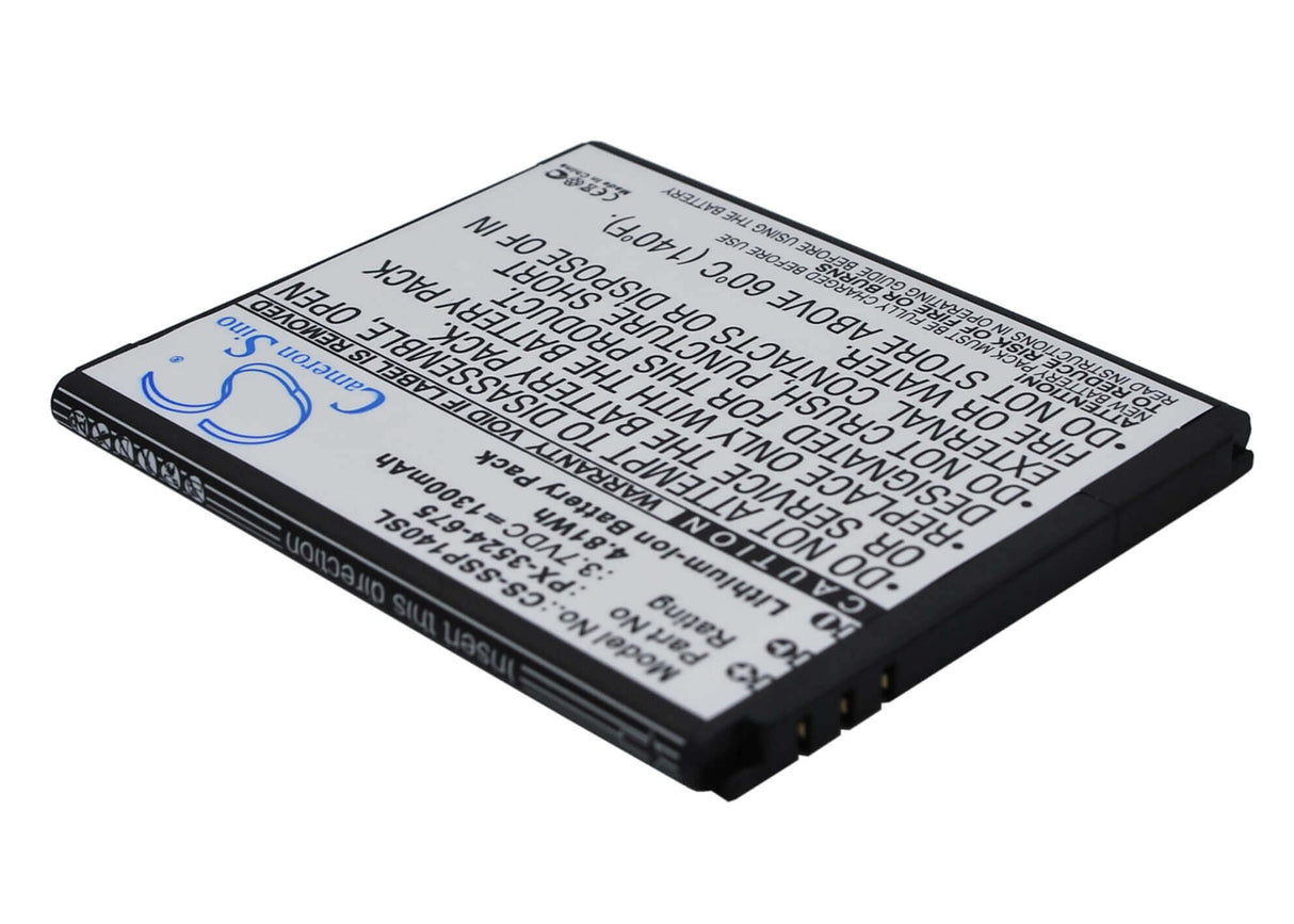 3.7V, Li-ion, 1300mAh, SmartPhone battery fits Simvalley, Px-3524, Singlecore, Sp-140, 4.81Wh Mobile, SmartPhone Cameron Sino Technology Limited (Smartphone)