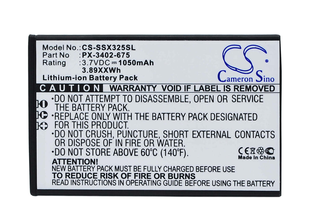 3.7V, Li-ion, 1050mAh, SmartPhone battery fits Simvalley, Px-3402, Sx-325, 3.89Wh Mobile, SmartPhone Cameron Sino Technology Limited (Smartphone)