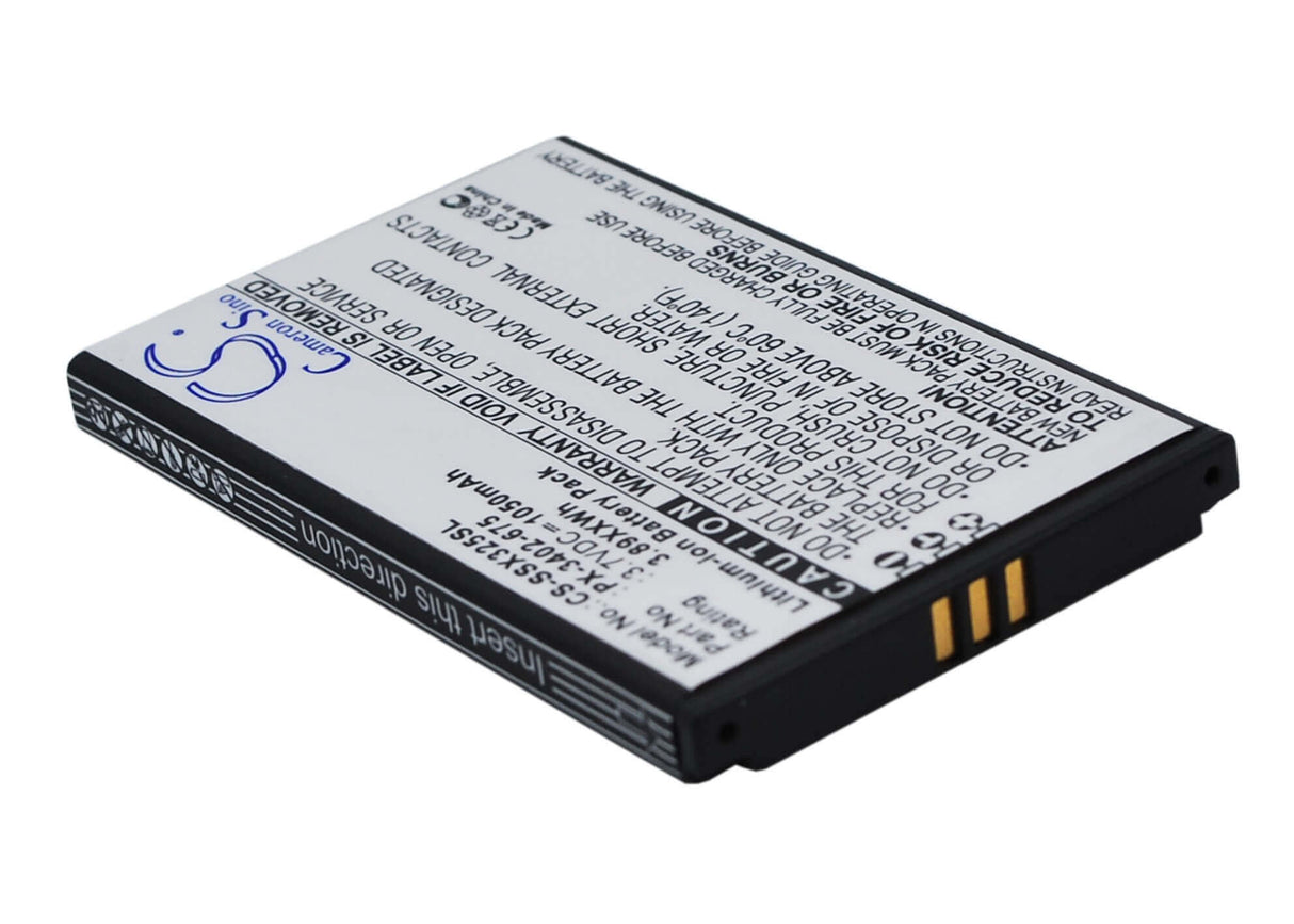 3.7V, Li-ion, 1050mAh, SmartPhone battery fits Simvalley, Px-3402, Sx-325, 3.89Wh Mobile, SmartPhone Cameron Sino Technology Limited (Smartphone)