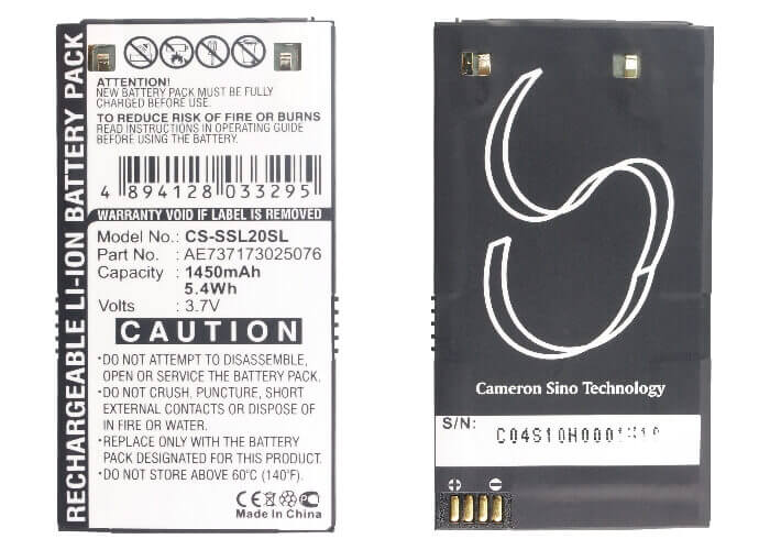 3.7V, Li-ion, 1450mAh, DAB Digital battery fits Sirius, Ae737173025076, Stiletto Sl2, 5.37Wh DAB Digital Cameron Sino Technology Limited