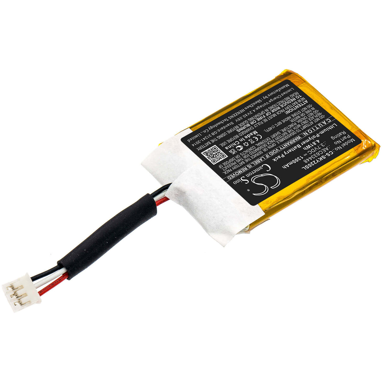 3,7V, Li-Polymère, 1300mAh, Batterie de haut-parleur compatible avec Skullcandy, Ambush, Y22-sk2013008, 4,81Wh Haut-parleur Cameron Sino Technology Limited