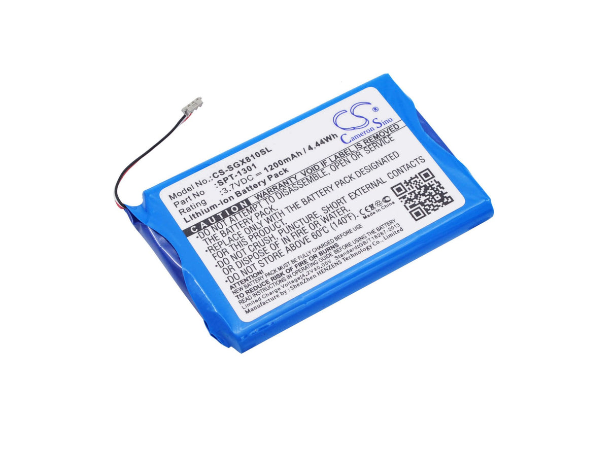 3,7V, Li-ion, 1200mAh, batterie GPS s'adapte à Skygolf, Spt-1301, Skycaddie Touch, X8f-sctouch, 4,44Wh GPS, Navigator Cameron Sino Technology Limited