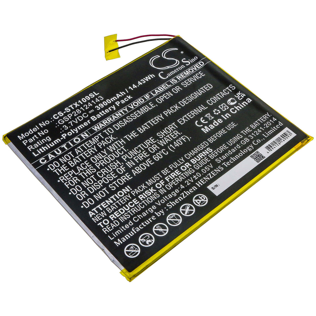 Battery For Smartab, St1009x 3.7v, 3900mah - 14.43wh Batteries for Electronics Cameron Sino Technology Limited (Suspended)