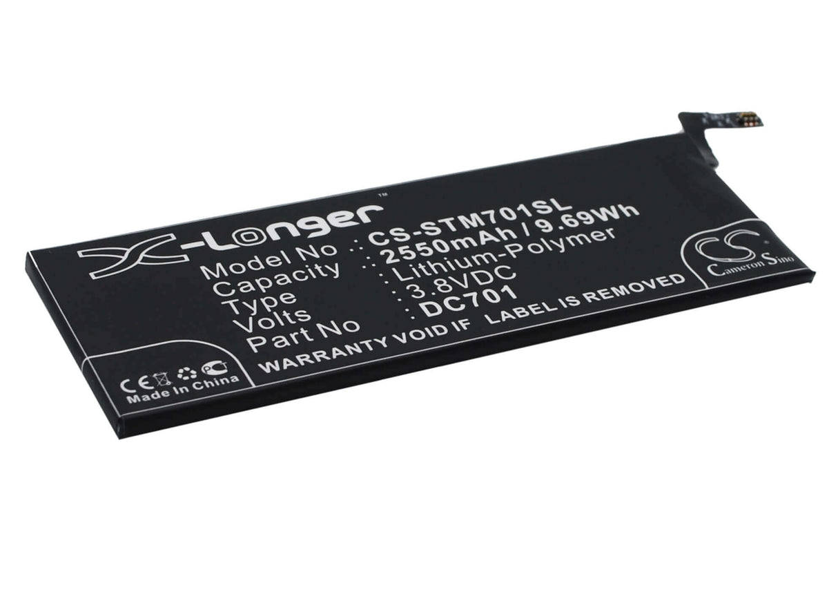3.8V, Li-Polymer, 2550mAh, SmartPhone battery fits Smartisan, Dc701, Sm701, Sm705, 9.69Wh Mobile, SmartPhone Cameron Sino Technology Limited (Suspended)
