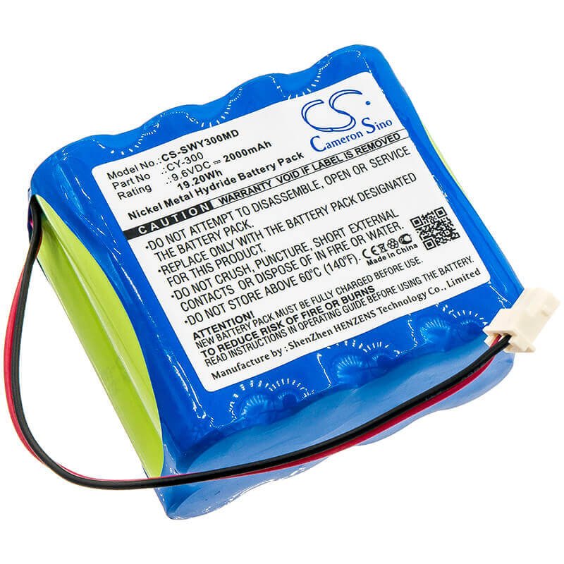 9.6V, Ni-MH, 2000mAh, Medical battery fits Smiths, Cy-300, 19.20Wh Medical Cameron Sino Technology Limited (Medical)
