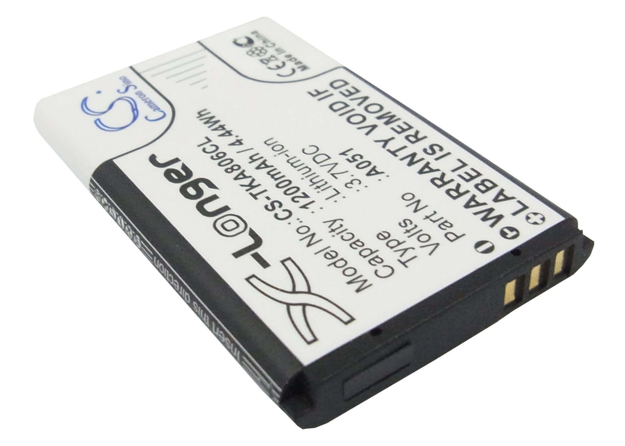 3,7V, Li-ion, 1200mAh, Batterie de téléphone sans fil compatible avec Vertical, T-com, Snom, Toshiba, Telekom, Poly, Nec, 10000058, G266, G566, 4,44Wh Téléphone sans fil Cameron Sino Technology Limited (Téléphone sans fil)
