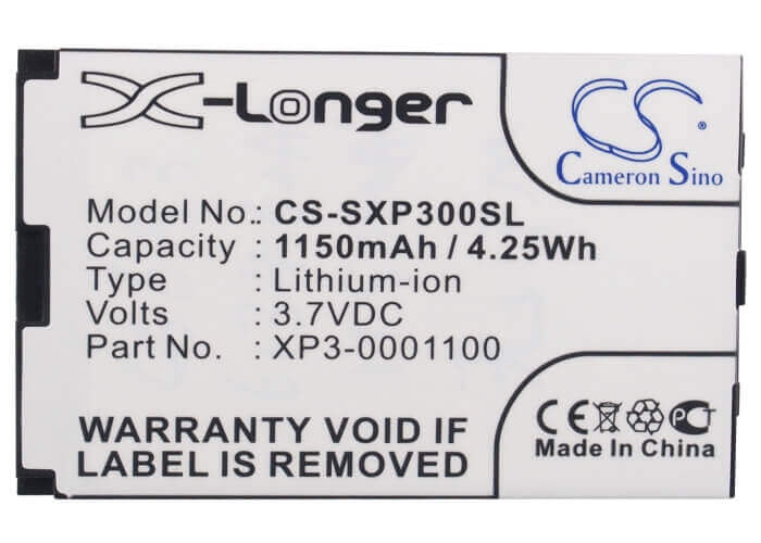 3.7V, Li-ion, 1150mAh, SmartPhone battery fits Socketmobile, Sonim, Xp3-0001100, Sonim Xp3, 4.26Wh Mobile, SmartPhone Cameron Sino Technology Limited (Smartphone)