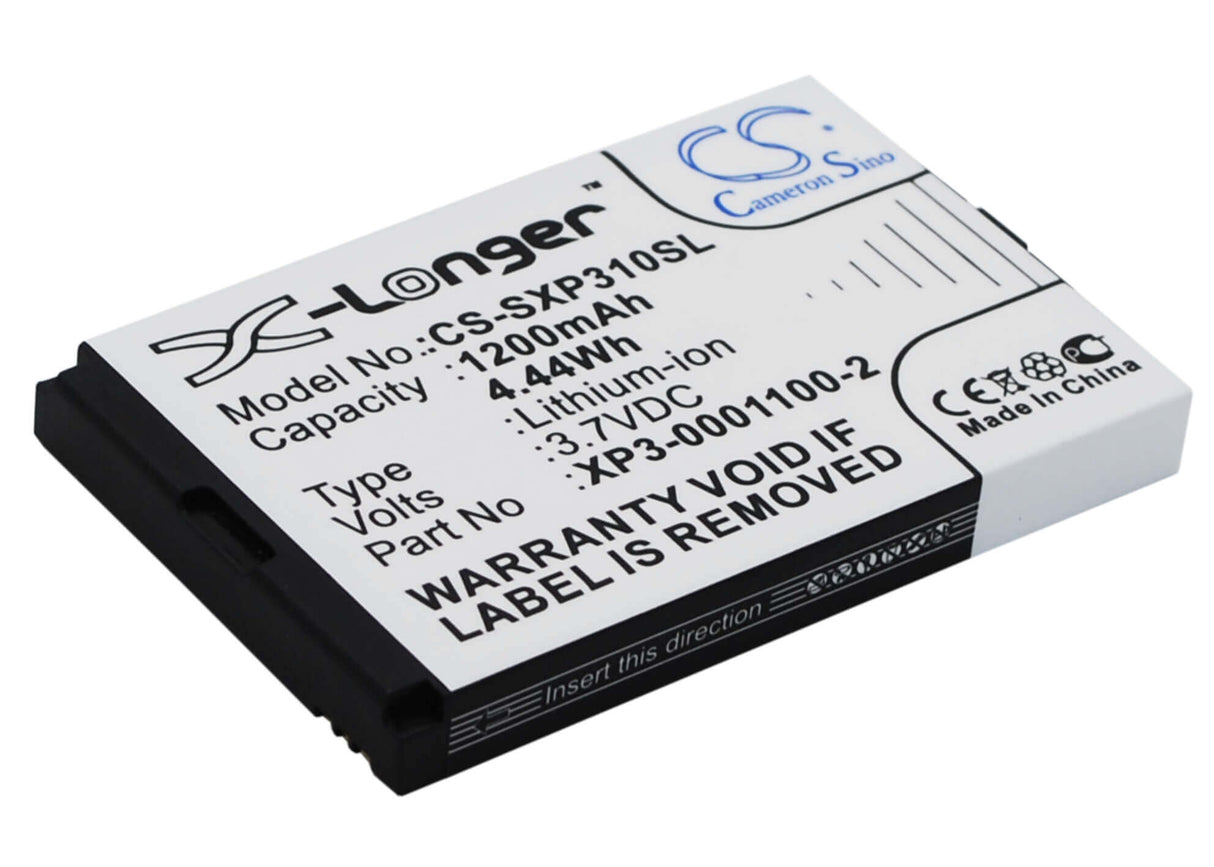 3.7V, Li-ion, 1200mAh, SmartPhone battery fits Socketmobile, Xp3-0001100-2, Sonim Xp3-s, Xp3 Enduro, 4.44Wh Mobile, SmartPhone Cameron Sino Technology Limited (Smartphone)