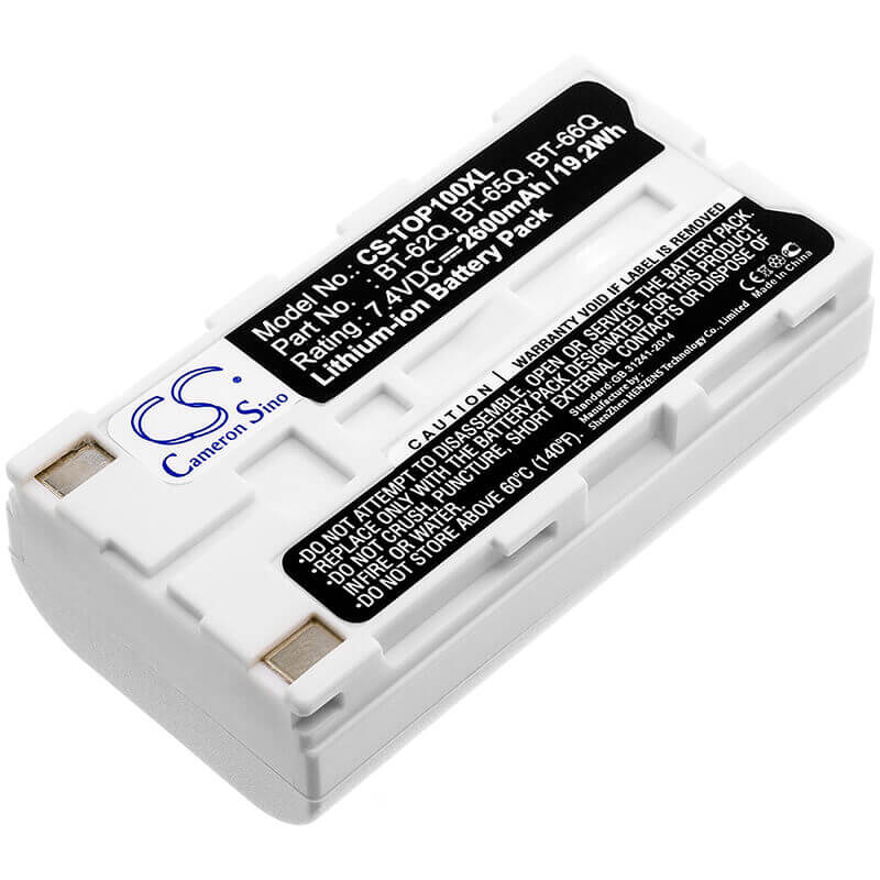 7.4V, Li-ion, 2600mAh, Batterie d'équipement compatible avec Topcon, Sokkia, Fuji, Amada Miyachii, Hioki, Bt-30, 2M1183, Mm-410a, 19.24Wh Équipement, Enquête, Test Cameron Sino Technology Limited