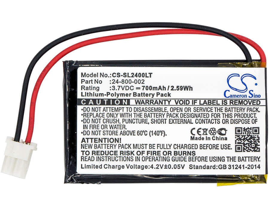 3.7V, Li-Polymer, 700mAh, LED Light battery fits Solar Led Light, 24-800-002, Sl-24000, 2.59Wh LED Light Cameron Sino Technology Limited