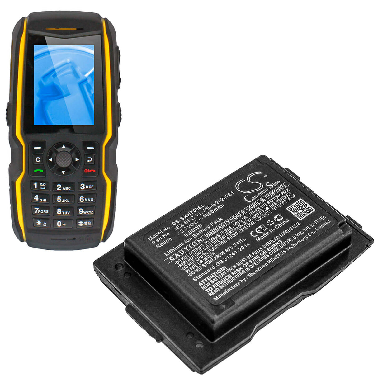 Battery For Sonim, Ecom Ex-handy 07, Ecom Ex-handy 08, Xp3410 Is 3.7v, 1850mah - 6.85wh Batteries for Electronics Cameron Sino Technology Limited (Suspended)