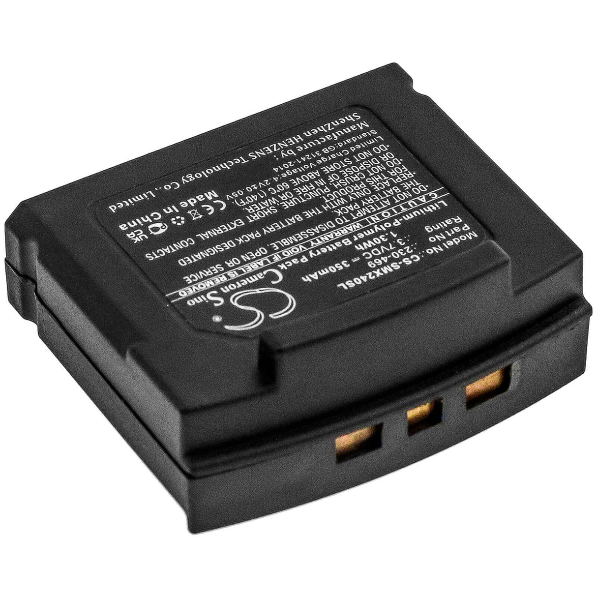 3.7V, Li-Polymer, 350mAh, Headset battery fits Unisar, Sonumaxx, 230-469, 2.4 Pr Receiver, 2.4 Range, 1.3Wh Wireless Headset Cameron Sino Technology Limited