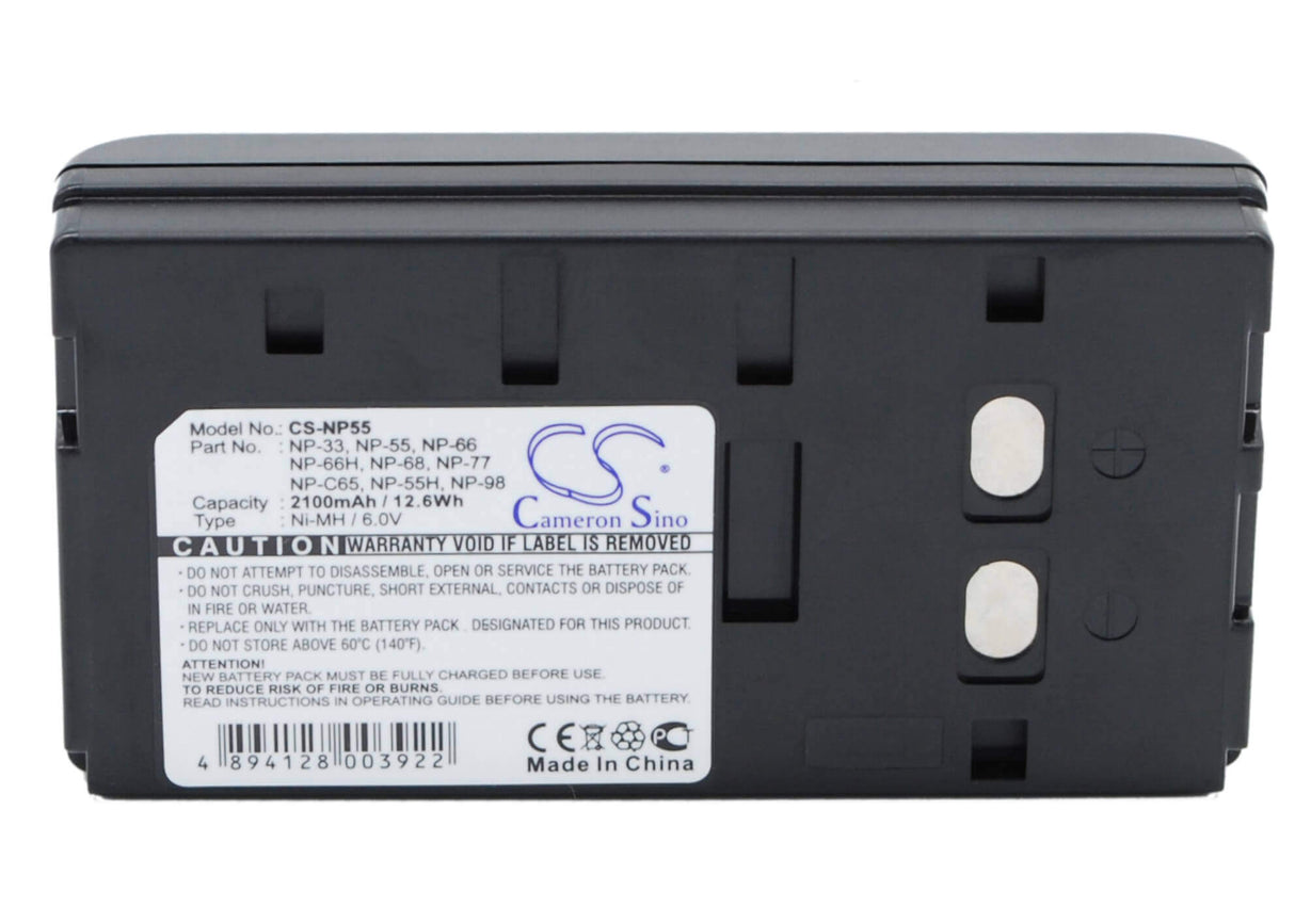 6.0V, Ni-MH, 2100mAh, Camera battery fits Sony, Panasonic, 550041-100, Bpn300, Bpn350, 12.6Wh Camera Cameron Sino Technology Limited (Camera)