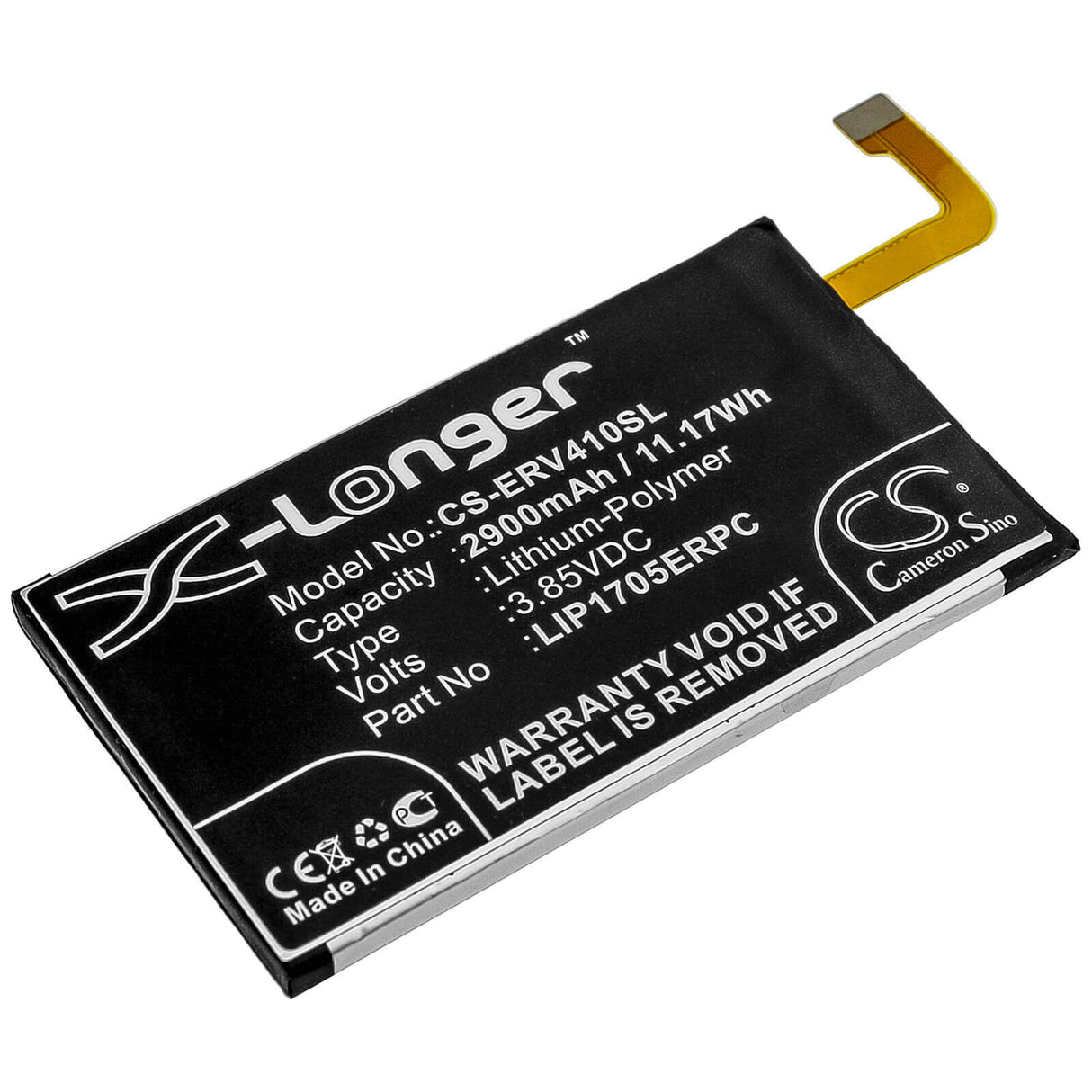 3.85V, Li-Polymer, 2900mAh, SmartPhone battery fits Sony, Lip1705erpc, 901so, J8210, 11.17Wh Mobile, SmartPhone Cameron Sino Technology Limited (Smartphone)