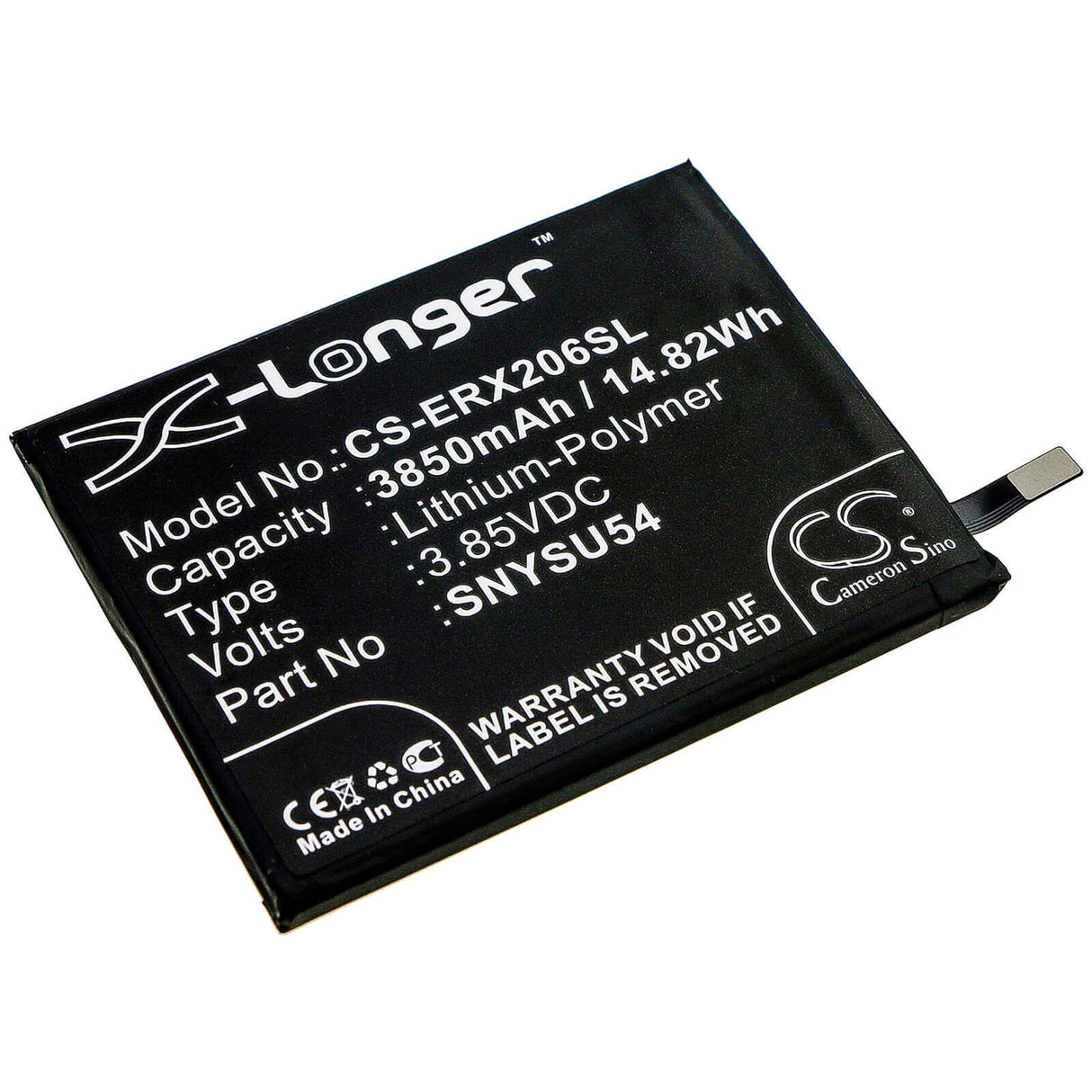 3.85V, Li-Polymer, 3850mAh, SmartPhone battery fits Sony, Snysu54, A002so, Pdx-203, 14.82Wh Mobile, SmartPhone Cameron Sino Technology Limited (Smartphone)