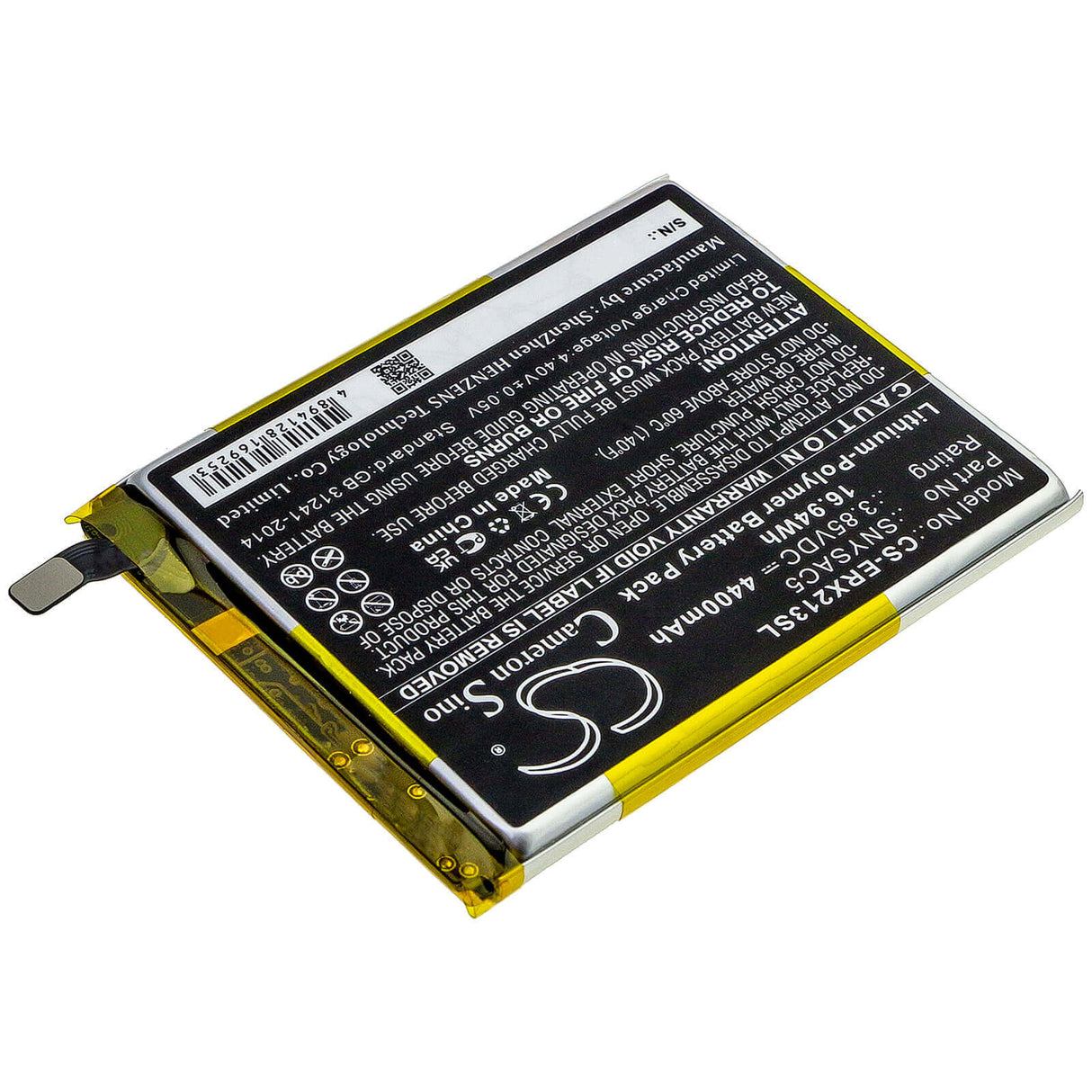 3.85V, Li-Polymer, 4400mAh, SmartPhone battery fits Sony, Snysac5, A102so, Pdx-213, 16.94Wh Mobile, SmartPhone Cameron Sino Technology Limited (Smartphone)