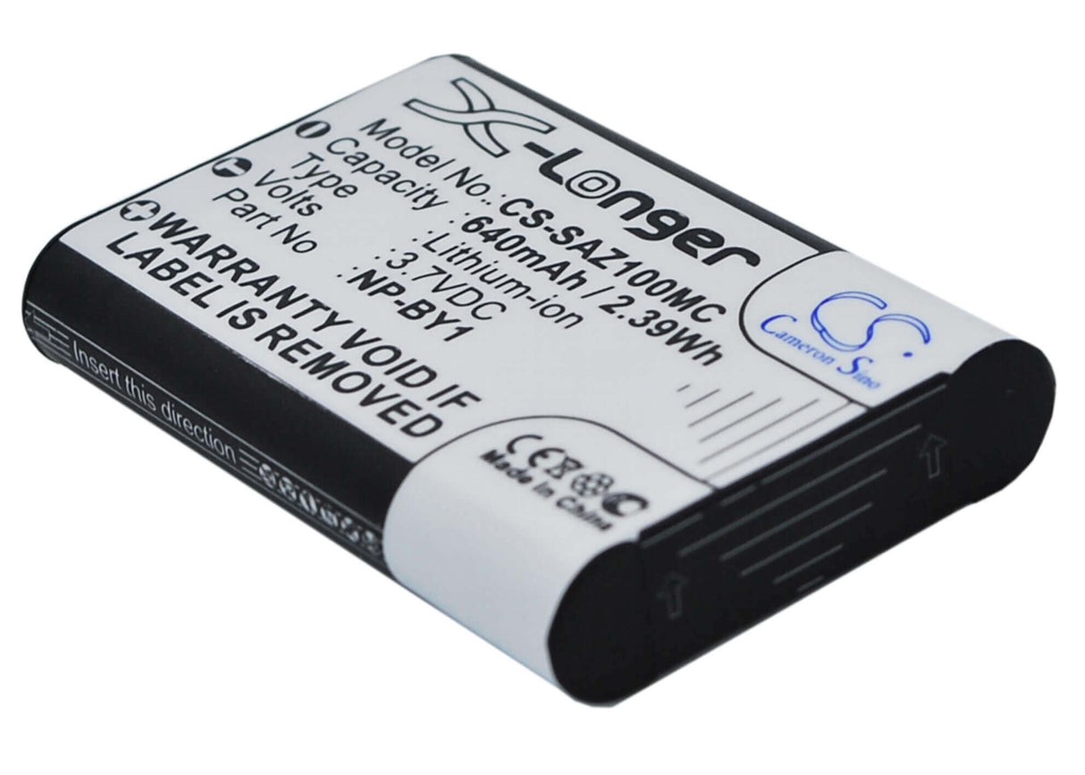 3.7V, Li-ion, 640mAh, Camera battery fits Sony, Np-by1, Action Cam Mini Az1, Cyber-shot Dsc-hx50, 2.368Wh Camera Cameron Sino Technology Limited (Camera)