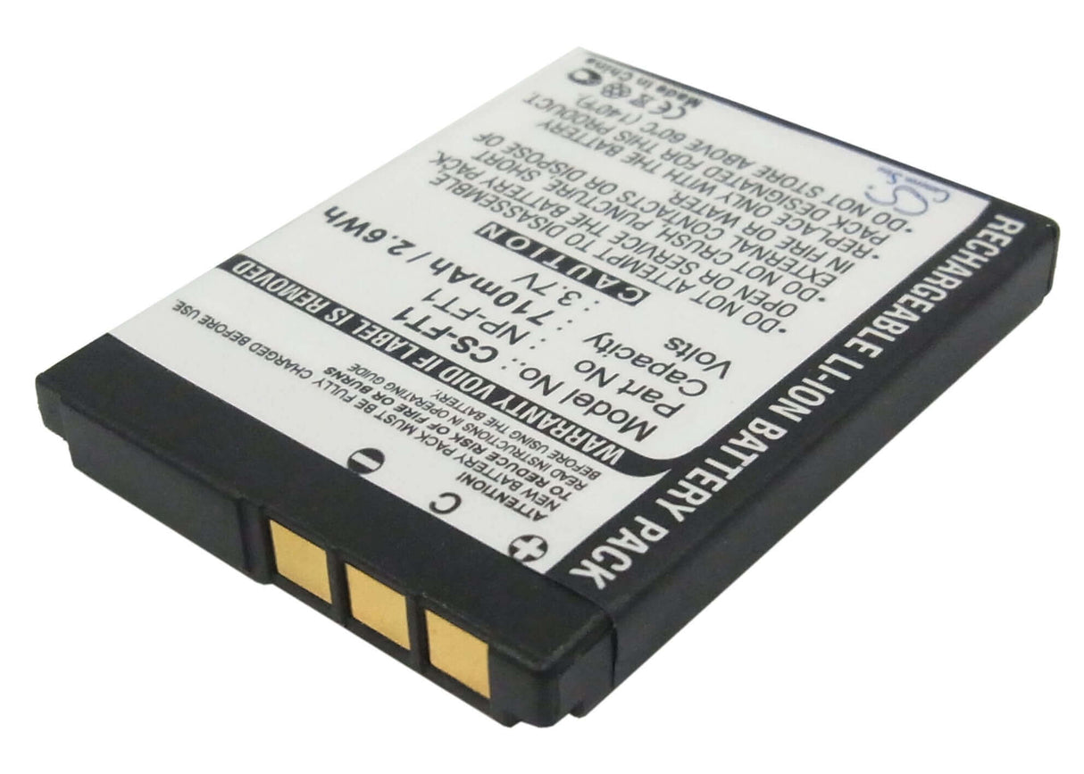 3.7V, Li-ion, 710mAh, Camera battery fits Sony, Np-ft1, Cyber-shot Dsc-l1, Cyber-shot Dsc-l1/b, 2.627Wh Camera Cameron Sino Technology Limited (Camera)