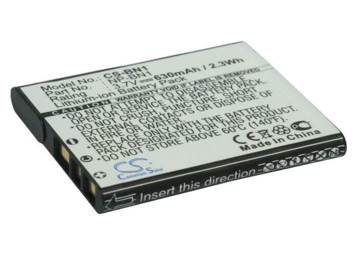 3,7V, Li-ion, 630mAh, Batterie pour appareil photo compatible avec Sony, Np-bn, Cyber-shot Dsc-t110p, Cyber-shot Dsc-t110s, 2,331Wh Appareil photo Cameron Sino Technology Limited (Appareil photo)