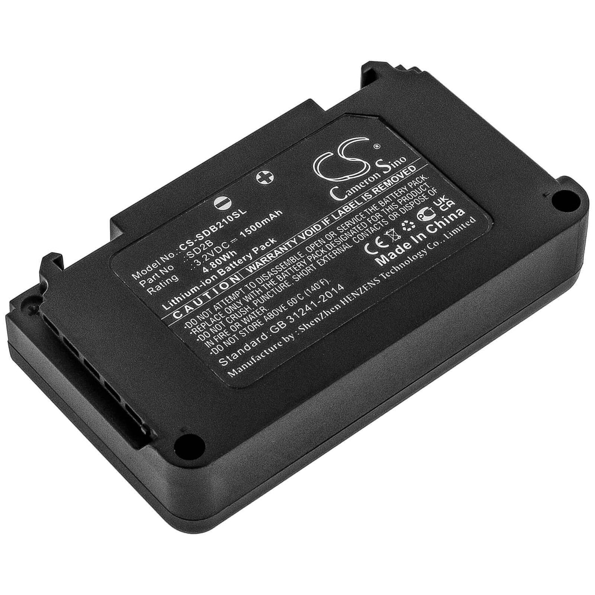 3.2V, Li-ion, 1500mAh, batterie de microphone compatible avec Sony, Sd2b, Mamen Md2, Uwp-d21, 4.8Wh Microphone Cameron Sino Technology Limited