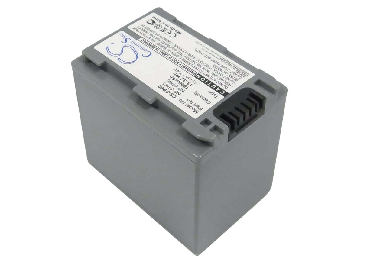 7.4V, Li-ion, 1800mAh, Camera battery fits Sony, Np-fp80, Dcr-30, Dcr-dvd103, 13.32Wh Camera Cameron Sino Technology Limited (Camera)