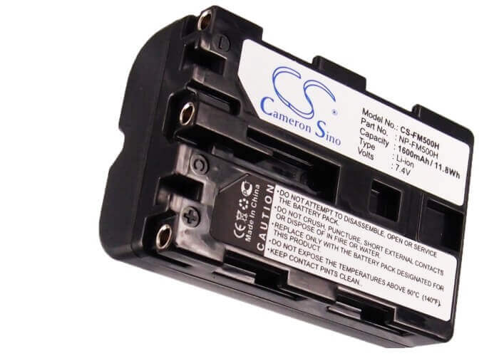 7.4V, Li-ion, 1600mAh, Camera battery fits Sony, Np-fm500h, Dslr-a100k, Dslr-a100w/b, 11.84Wh Camera Cameron Sino Technology Limited (Camera)