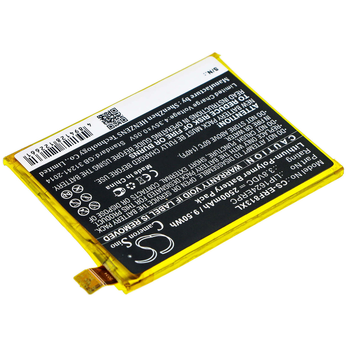3.8V, Li-Polymer, 2500mAh, SmartPhone battery fits Sony, 1299-8177, F8131, F8132, 9.5Wh Mobile, SmartPhone Cameron Sino Technology Limited (Smartphone)