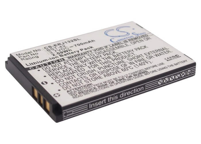 3.7V, Li-ion, 700mAh, SmartPhone battery fits Sony Ericsson, Bst-42, J132, J132i, 2.59Wh Mobile, SmartPhone Cameron Sino Technology Limited (Suspended)