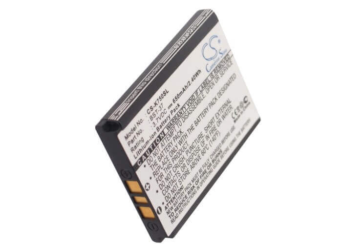 3.7V, Li-ion, 650mAh, SmartPhone battery fits Sony Ericsson, Bst-37, D750, D750i, 2.41Wh Mobile, SmartPhone Cameron Sino Technology Limited (Smartphone)
