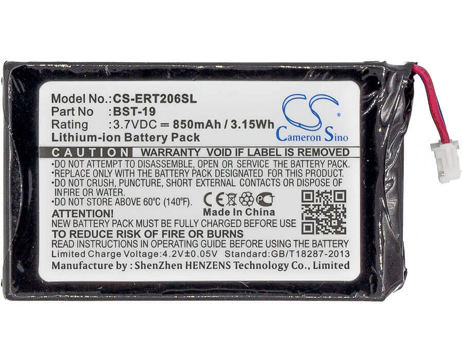 3.7V, Li-ion, 850mAh, SmartPhone battery fits Sony Ericsson, Bst-19, T206, 3.15Wh Mobile, SmartPhone Cameron Sino Technology Limited (Suspended)