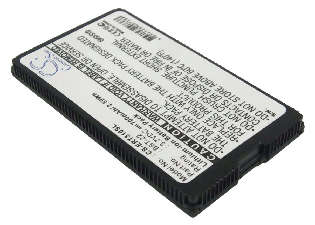 3.7V, Li-ion, 700mAh, SmartPhone battery fits Sony Ericsson, Bst-22, T300, T306, 2.59Wh Mobile, SmartPhone Cameron Sino Technology Limited (Suspended)