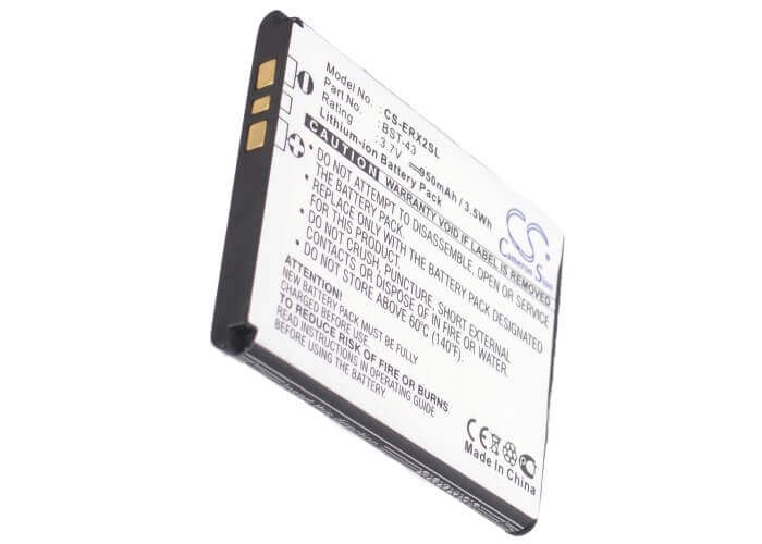 3.7V, Li-ion, 950mAh, SmartPhone battery fits Sony Ericsson, Bst-43, Cedar J108, Hazel, 3.52Wh Mobile, SmartPhone Cameron Sino Technology Limited (Smartphone)