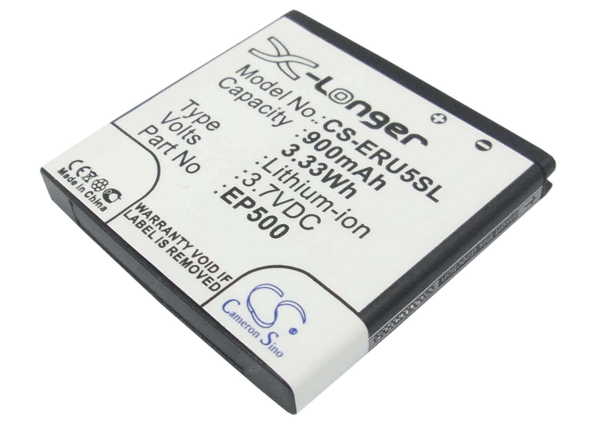 3.7V, Li-ion, 900mAh, SmartPhone battery fits Sony Ericsson, Ep500, E15, E15i, 3.33Wh Mobile, SmartPhone Cameron Sino Technology Limited (Smartphone)