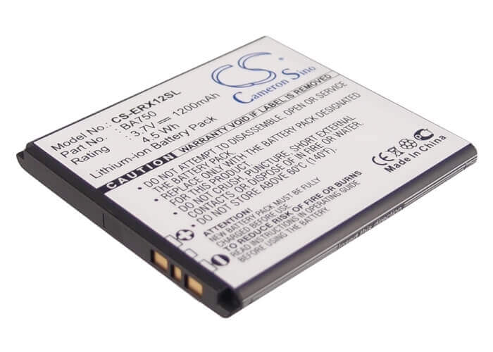 3.7V, Li-ion, 1200mAh, SmartPhone battery fits Sony Ericsson, Ba750, Acro, Anzu, 4.44Wh Mobile, SmartPhone Cameron Sino Technology Limited (Smartphone)