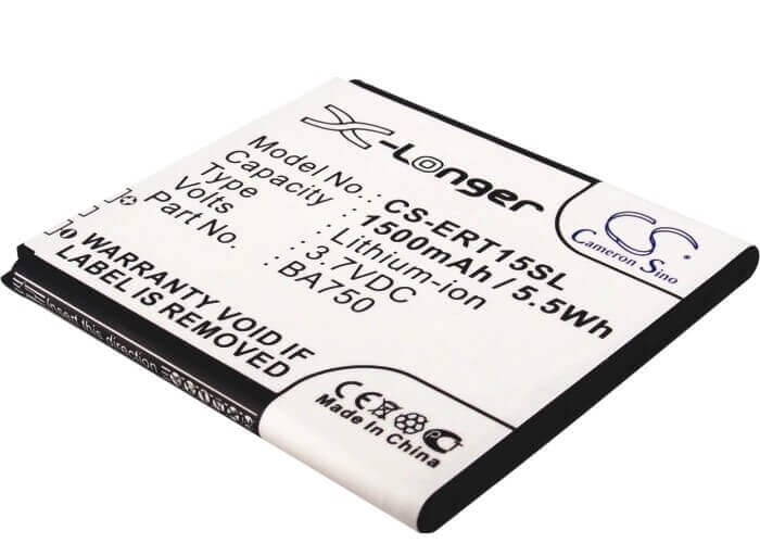 3.7V, Li-ion, 1500mAh, SmartPhone battery fits Sony Ericsson, Ba750, Anzu, Is11s, 5.55Wh Mobile, SmartPhone Cameron Sino Technology Limited (Smartphone)